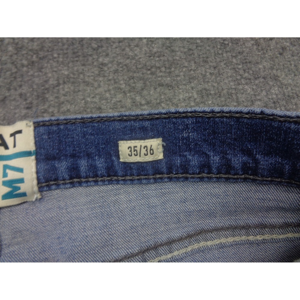 Ariat M7 Slim Fit Straight Leg Jeans Mens 35x35 Blue Denim Casual - Picture 9 of 13